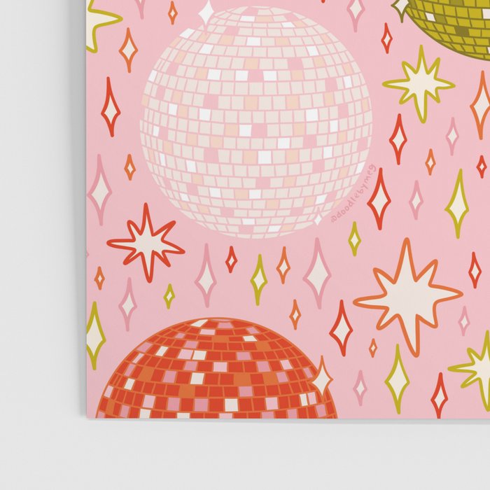 Christmas Disco Ball Print Poster Gallery Image 3