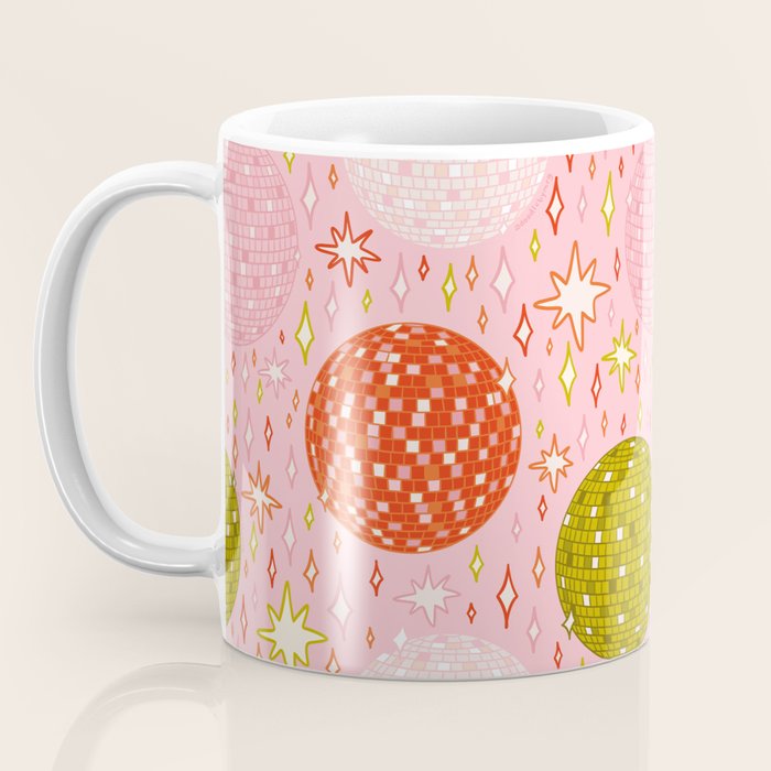 Christmas Disco Ball Print Coffee Mug Gallery Image 3