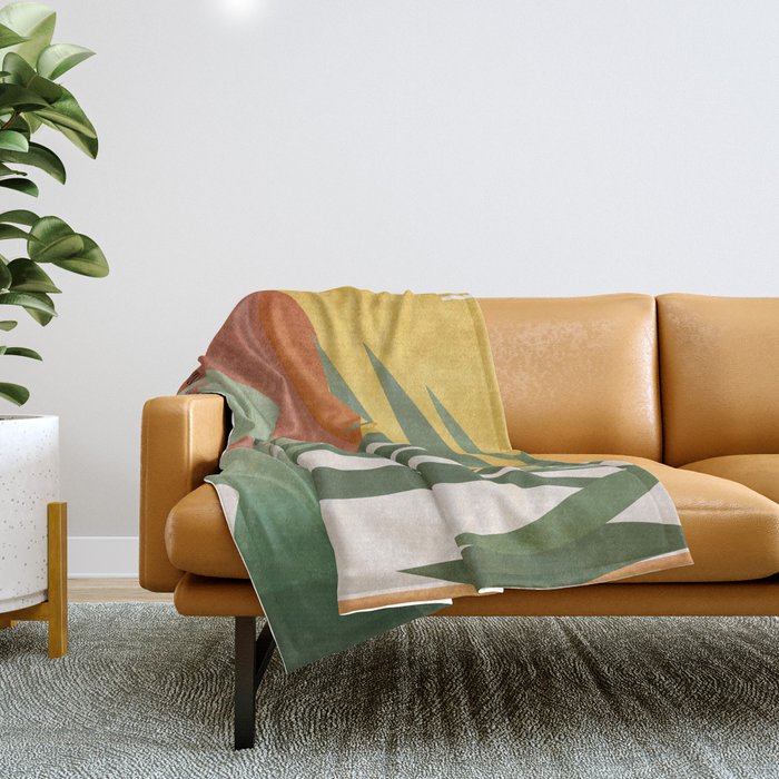 Tropical Garden Leaves 04 Throw Blanket Gallery Image 1