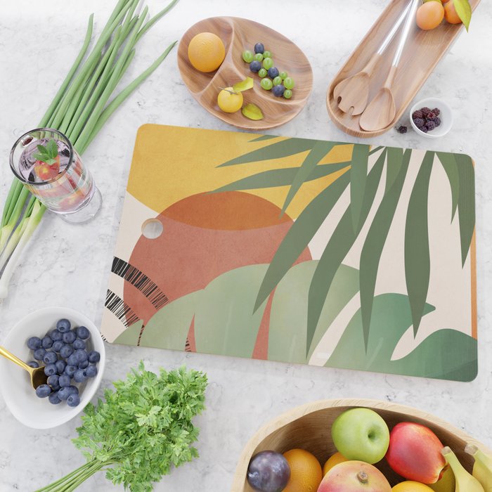 Tropical Garden Leaves 04 Cutting Board Gallery Image 2