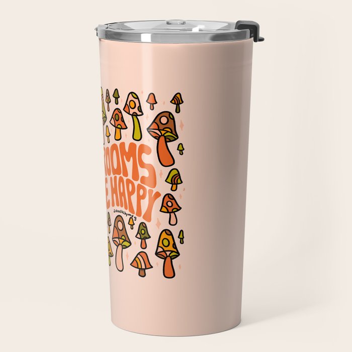 Mushrooms Make Me Happy Travel Mug Gallery Image 2