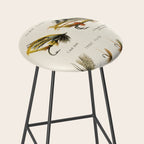Illustrated Freshwater Fish Angling baits and fishing flies chart Stool Gallery Image 2