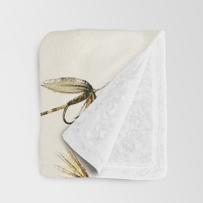 Illustrated Freshwater Fish Angling baits and fishing flies chart Throw Blanket Gallery Image 3