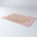 MOON DANCE MANDALA IN GOLD AND PINK Rug Gallery Image 3