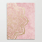 MOON DANCE MANDALA IN GOLD AND PINK Notebook Gallery Image 4