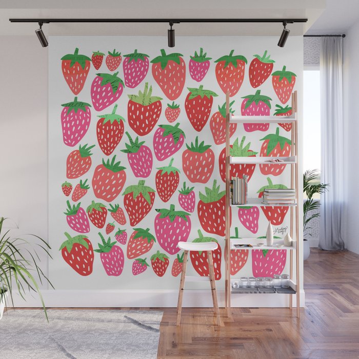 Strawberries Wall Mural Gallery Image 1