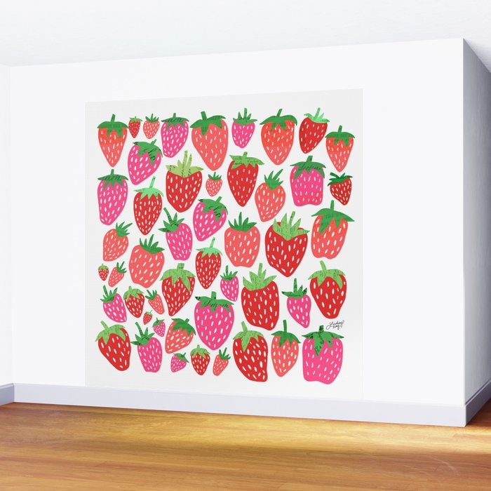 Strawberries Wall Mural Gallery Image 2