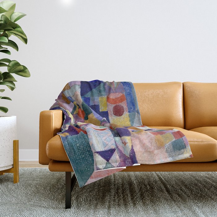 Burggarten (1919) Klee Throw Blanket Gallery Image 1