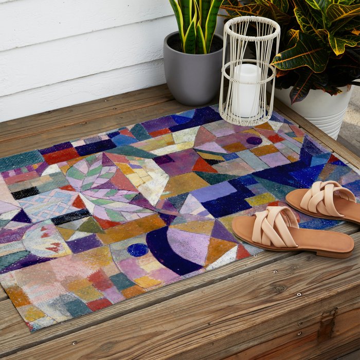 Burggarten (1919) Klee Outdoor Rug Gallery Image 2