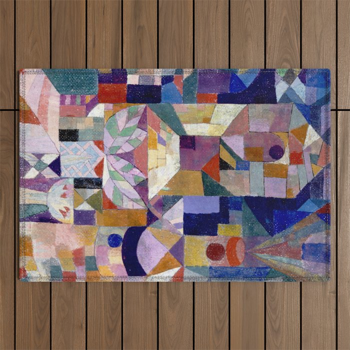 Burggarten (1919) Klee Outdoor Rug Gallery Image 1