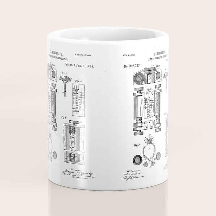 First Computer Patent - Technology Art - Antique Coffee Mug Gallery Image 4