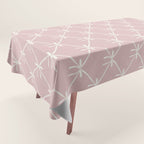 Bows & Ribbons Pattern LVII Pastel Pink Tablecloth Gallery Image 1