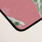 Holiday christmas tree over pink watermelon pattern Desk Mat Gallery Image 4