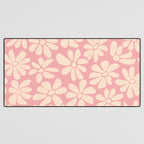 Retro Floral - Pink and Cream Desk Mat Gallery Image 3