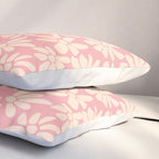 Retro Floral - Pink and Cream Pillow Sham Gallery Image 3