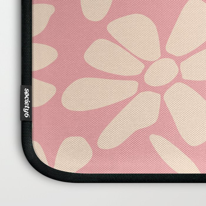 Retro Floral - Pink and Cream Laptop Sleeve Gallery Image 3