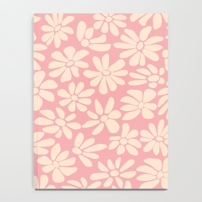 Retro Floral - Pink and Cream Notebook Gallery Image 4