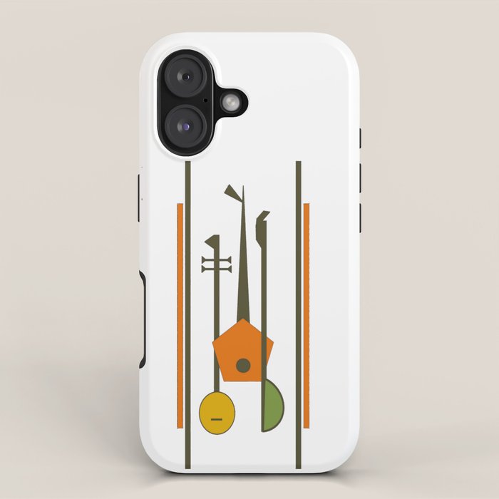 Mid-Century Modern Art Musical Strings iPhone Case Gallery Image 1