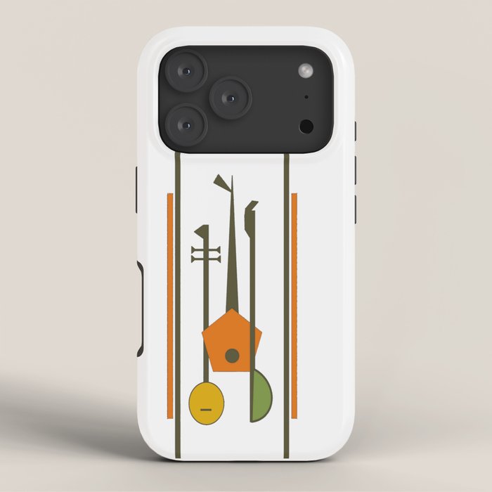 Mid-Century Modern Art Musical Strings iPhone Case Gallery Image 3