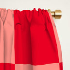 Bright red and peaches pink checkerboard Window Curtain Gallery Image 2