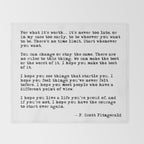 For what it's worth - F Scott Fitzgerald quote Throw Blanket Gallery Image 2
