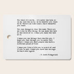 For what it's worth - F Scott Fitzgerald quote Cutting Board Gallery Image 1