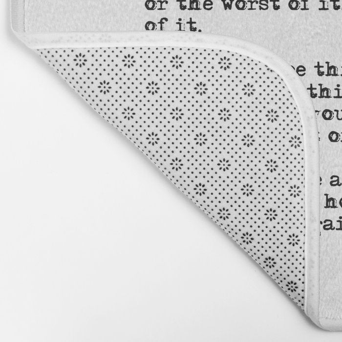 For what it's worth - F Scott Fitzgerald quote Bath Mat Gallery Image 2