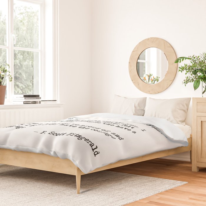 For what it's worth - F Scott Fitzgerald quote Duvet Cover Gallery Image 2