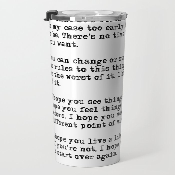 For what it's worth - F Scott Fitzgerald quote Travel Mug Gallery Image 3