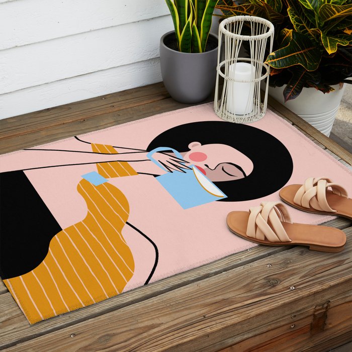 Cafe Outdoor Rug Gallery Image 2