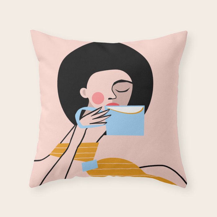 Cafe Throw Pillow Gallery Image 1