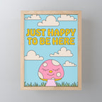 Happy Mushroom Mini Art Print Gallery Image 1