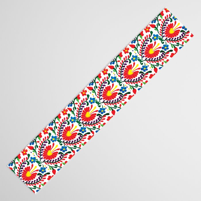 Red Mexican Flower Table Runner Gallery Image 3