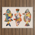 Colorful fish Outdoor Rug Gallery Image 1