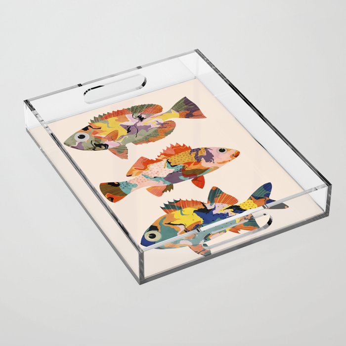 Colorful fish Acrylic Tray Gallery Image 1