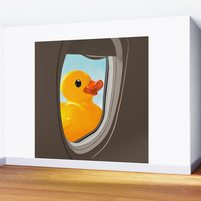 Hello! Yellow Duck Wall Mural Gallery Image 2
