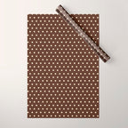 Vintage polka dots baroque brown & cream Wrapping Paper Gallery Image 1