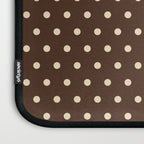 Vintage polka dots baroque brown & cream Laptop Sleeve Gallery Image 3