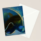 Swans (Night) Central Park, Gapstow Bridge New York by Joseph Stella Stationery Card Gallery Image 2