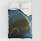 Swans (Night) Central Park, Gapstow Bridge New York by Joseph Stella Duvet Cover Gallery Image 6