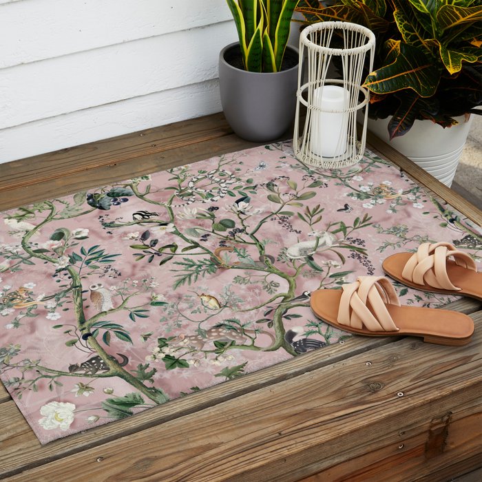 Wild Future pink Outdoor Rug Gallery Image 2