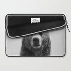 Bear - Black & White Laptop Sleeve Gallery Image 2
