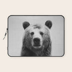 Bear - Black & White Laptop Sleeve Gallery Image 1