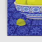Bowl of Pears and Blue Blossoms Poster Gallery Image 3