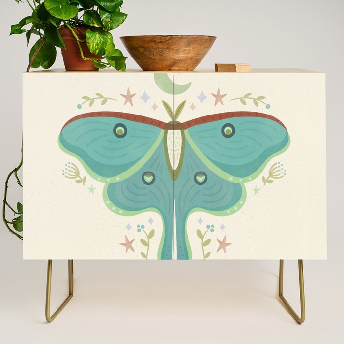 Luna Moth with Moon and Stars Credenza Gallery Image 1