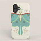 Luna Moth with Moon and Stars iPhone Case Gallery Image 1