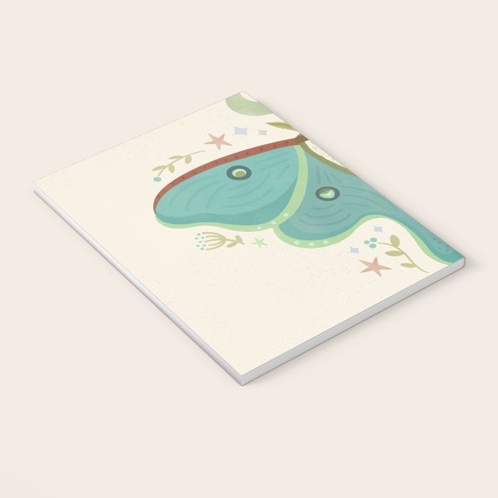Luna Moth with Moon and Stars Notebook Gallery Image 3