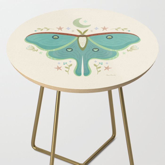 Luna Moth with Moon and Stars Side Table Gallery Image 2