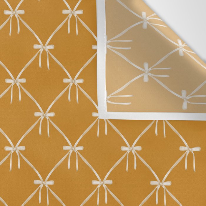 Bows & Ribbons Pattern XVIII Orange Wall Tapestry Gallery Image 3