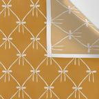 Bows & Ribbons Pattern XVIII Orange Wall Tapestry Gallery Image 3